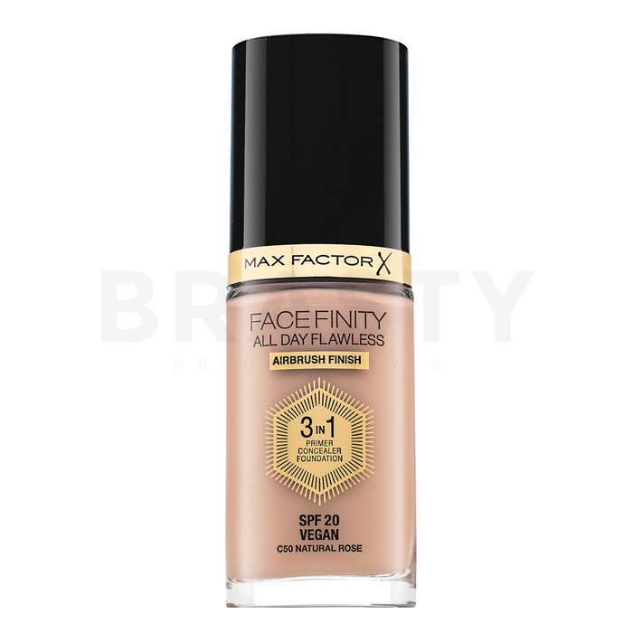 Max factor facefinity all day flawless flexi-hold 3in1 primer concealer foundation spf20 50 fond de ten lichid 3in1 30 ml