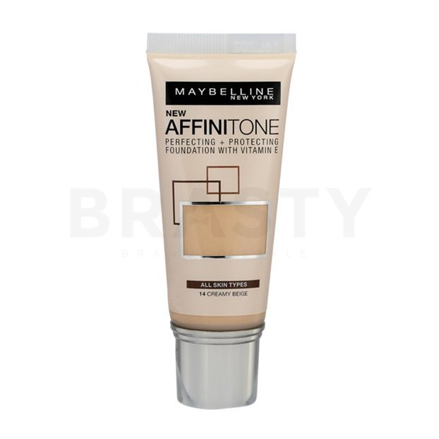 Maybelline affinitone 14 creamy beige fond de ten lichid cu efect de hidratare 30 ml