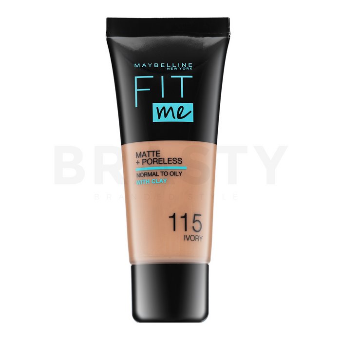 Maybelline fit me! foundation matte + poreless 115 ivory fond de ten lichid cu efect matifiant 30 ml