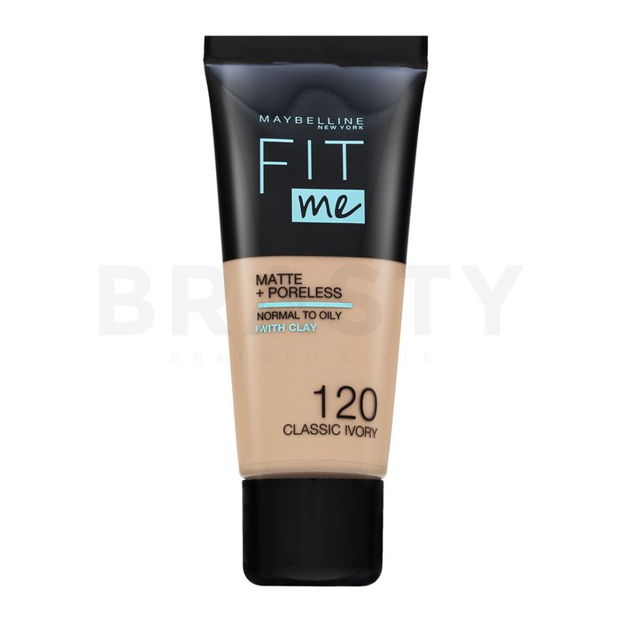 Maybelline fit me! foundation matte + poreless 120 classic ivory fond de ten lichid cu efect matifiant 30 ml