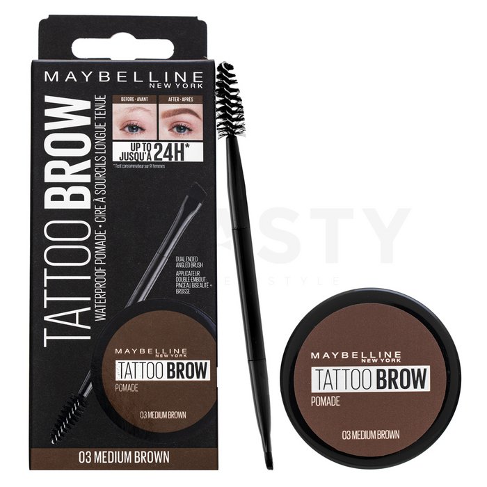 Maybelline tattoo brow 03 medium brown creion sprâncene 2in1 9 g