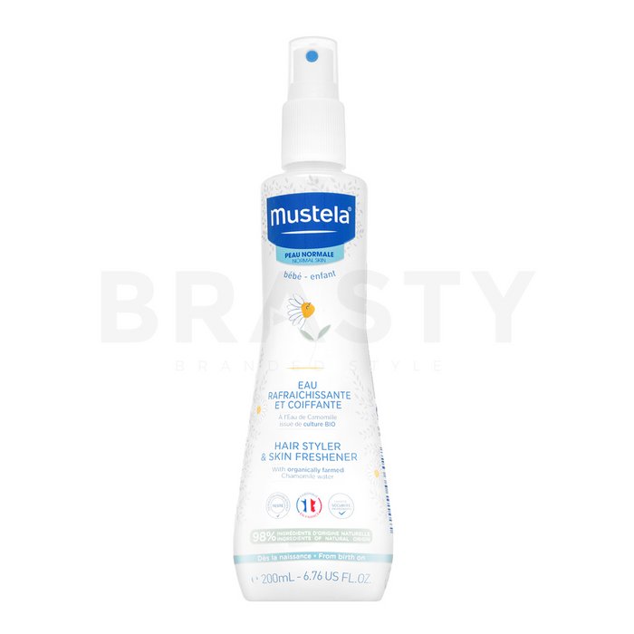 Mustela bébé hair styler   skin refresher with organic chamomile spray revigorant pentru piele pentru copii 200 ml