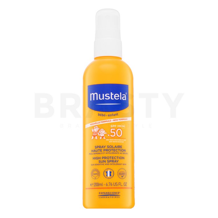 Mustela bébé high protection sun spray spf50 spray pentru bronzat pentru copii 200 ml