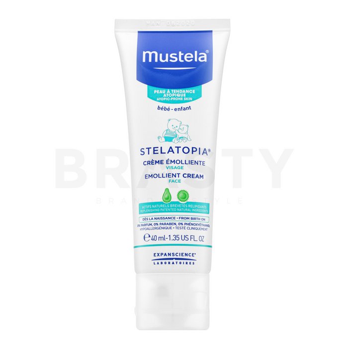 Mustela bébé stelatopia emollient cream cremă de ten pentru piele uscată și atopică 40 ml