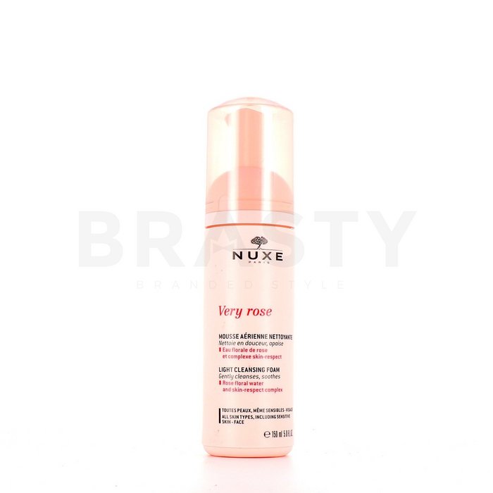 Nuxe very rose light cleansing foam spumă de curățare cu extract de trandafir 150 ml