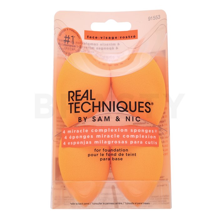 Real techniques miracle complexion sponges 4 pcs burete pentru make-up