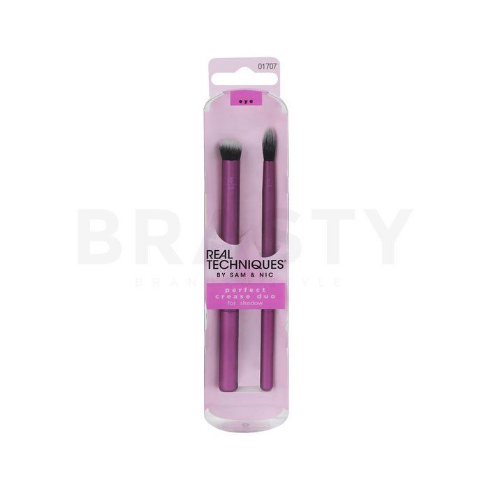 Real techniques perfect crease duo brush set pensulă pentru aplicarea fardului de ochi