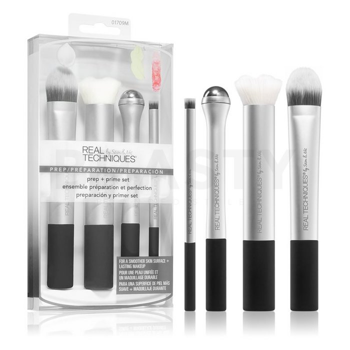 Real techniques prep and prime makeup brush set set perii machiaj