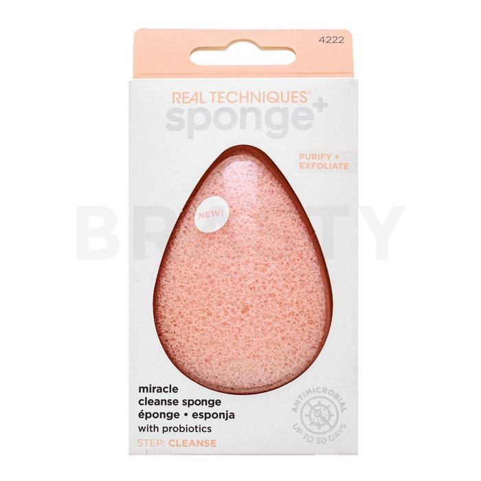 Real techniques sponge+ miracle cleansing sponge burete pentru curatare pentru toate tipurile de ten