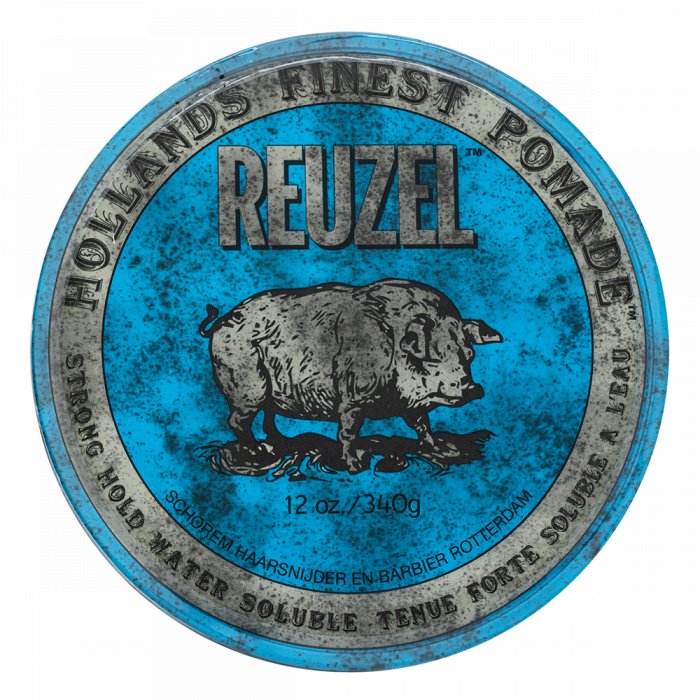 Reuzel Holland\'s Finest Pomade Blue Strong Hold High Sheen pomadă de păr pentru intarire si stralucire 340 g