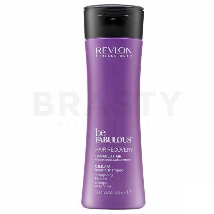 Revlon professional be fabulous recovery c.r.e.a.m. keratin shampoo sampon hranitor pentru păr deteriorat 250 ml