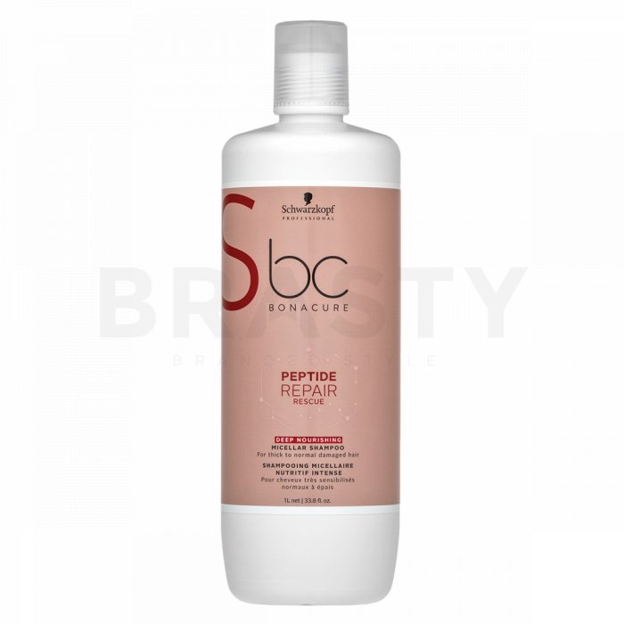 Schwarzkopf professional bc bonacure peptide repair rescue deep nourishing micellar shampoo sampon pentru păr deteriorat 1000 ml