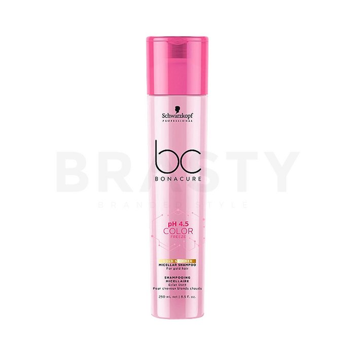 Schwarzkopf professional bc bonacure ph 4.5 color freeze gold shimmer micellar shampoo șampon pentru revigorarea nuantelor calde de blond 250 ml