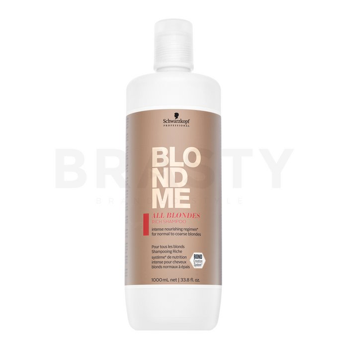 Schwarzkopf professional blondme all blondes rich shampoo șampon hrănitor pentru păr blond 1000 ml