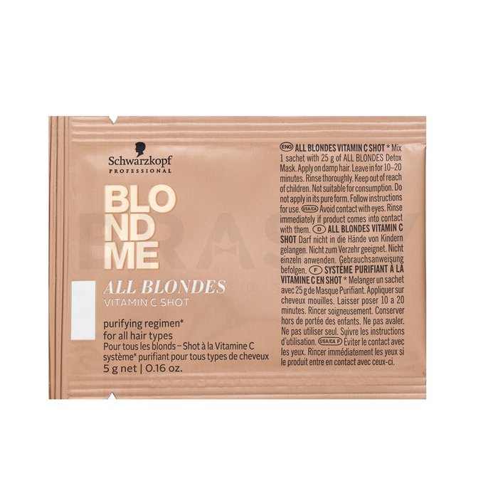 Schwarzkopf professional blondme all blondes vitamin c shot îngrijire regenerantă - concentrat pentru păr blond 5 x 5 g