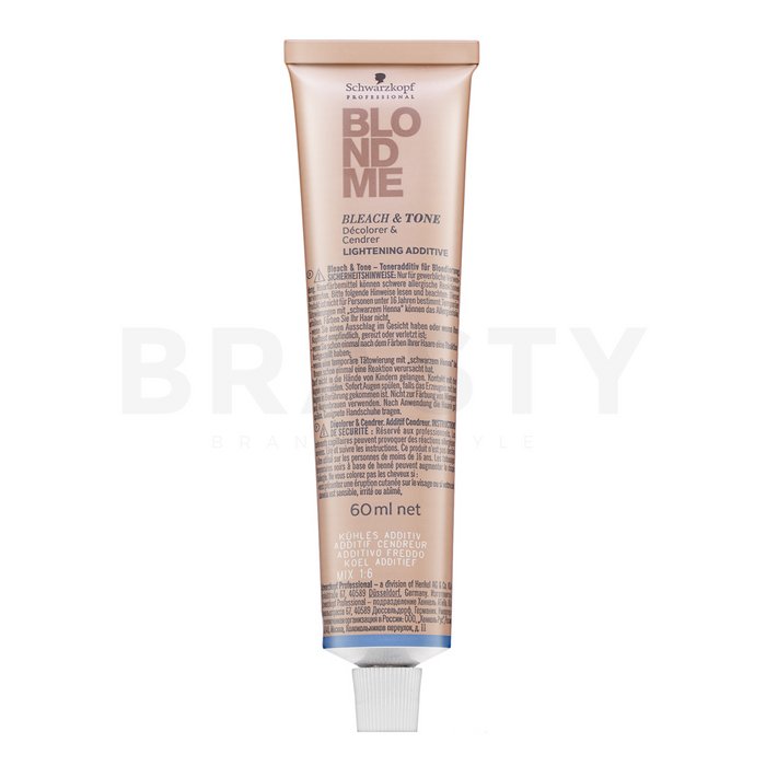 Schwarzkopf professional blondme bleach   tone lightening additive cremă pentru deschiderea culorii parului cool 60 ml