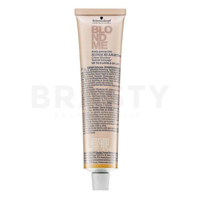 Schwarzkopf professional blondme bond enforcing blonde high-lighting vopsea nuanțatoare tip cremă pentru toate tipurile de păr cool rose 60 ml