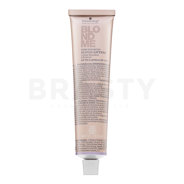 Schwarzkopf professional blondme bond enforcing blonde lifting cremă pentru deschiderea culorii parului sand 60 ml