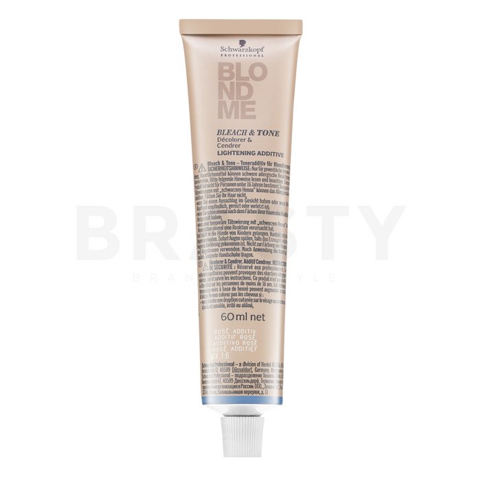 Schwarzkopf professional blondme bleach   tone lightening additive vopsea nuanțatoare tip cremă pentru toate tipurile de păr rosé additive 60 ml