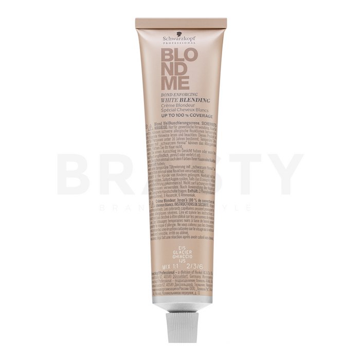 Schwarzkopf professional blondme bond enforcing white blending cremă pentru deschiderea culorii parului ice 60 ml
