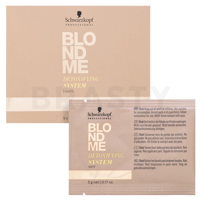 Schwarzkopf Professional BlondMe Detoxifying System 5 Shots All Blondes aditiv pentru mască pentru revigorarea culorii 5 x 5 g