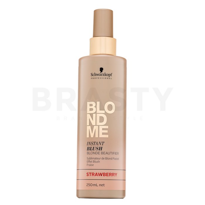 Schwarzkopf professional blondme instant blush strawberry spray colorant pentru păr cu nuanțe de roz 250 ml