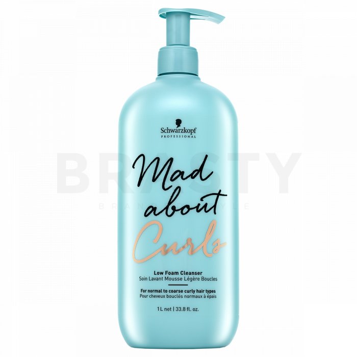 Schwarzkopf professional mad about curls low foam cleanser sampon de curatare pentru păr ondulat si cret 1000 ml