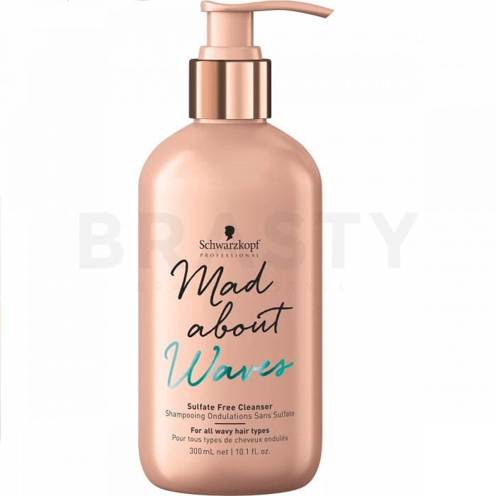 Schwarzkopf professional mad about waves sulfate-free cleanser sampon fără sulfati pentru păr ondulat 300 ml