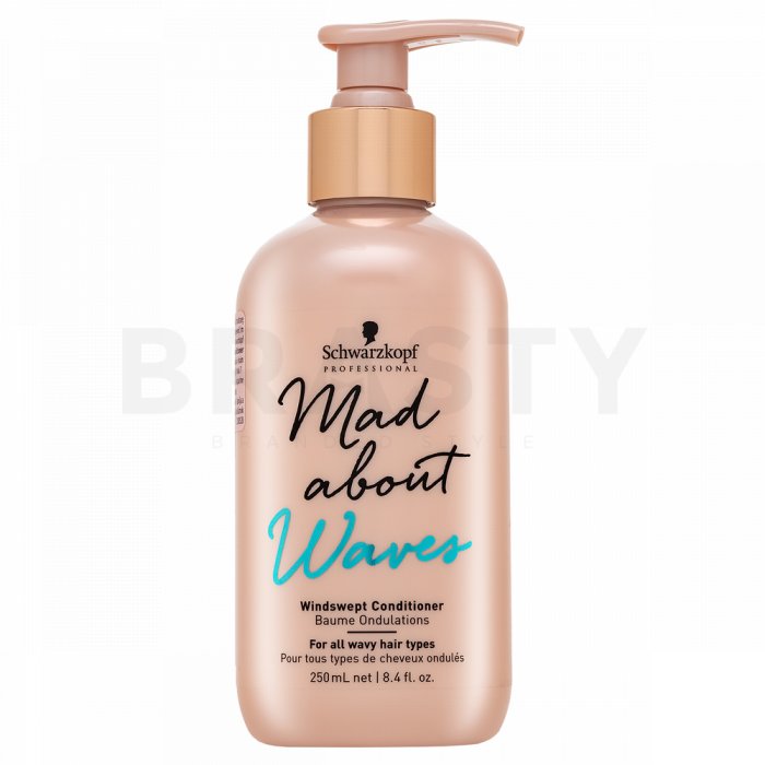 Schwarzkopf professional mad about waves windswept conditioner balsam hrănitor pentru păr ondulat si cret 250 ml