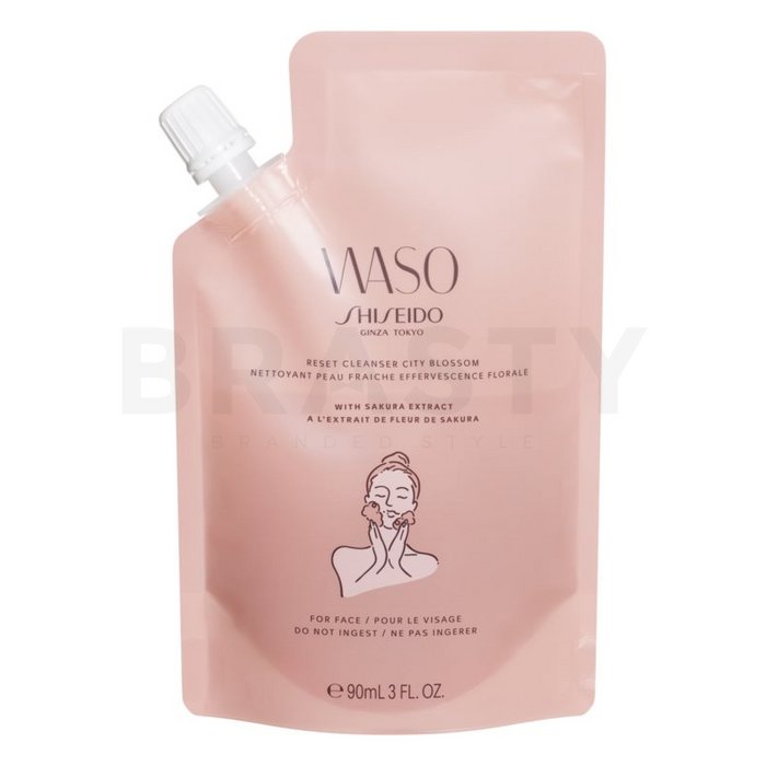 Shiseido waso reset cleanser city blossom gel de curățare cu efect de peeling 90 ml