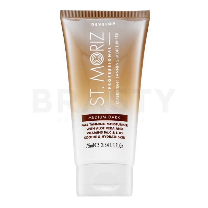 St.moriz overnight face tanning moisturizer medium dark loțiune autobronzantă 75 ml
