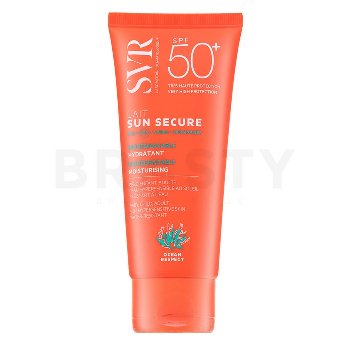 Svr sun secure spf50+ lait bodegradable moisturising loțiune hidratantă pentru corp protecție solară 100 ml