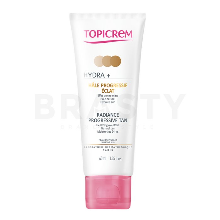 Topicrem hydra+ radiance progressive tan cremă de ten pentru o piele luminoasă și uniformă 40 ml