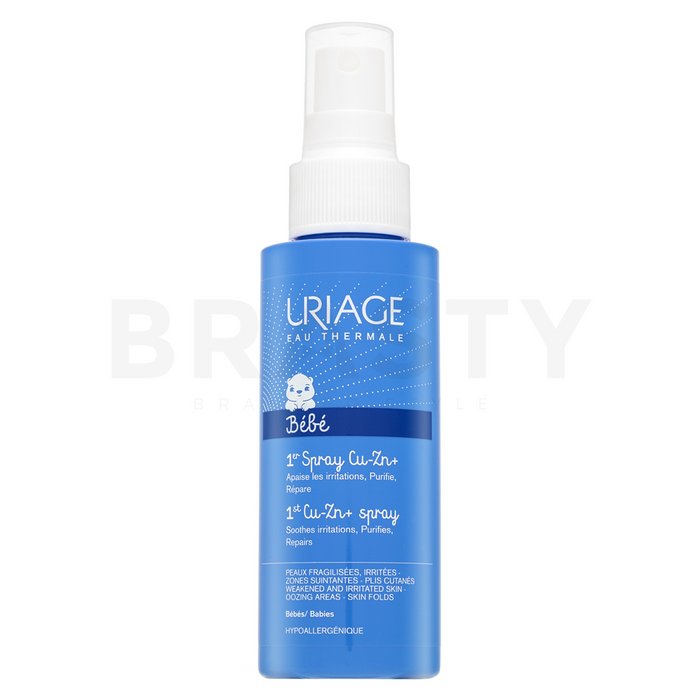Uriage bébé 1st cu-zn+ anti-irritation spray cremă de protejare pentru copii 100 ml
