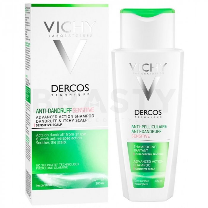 Vichy dercos anti-dadruff sensitive advanced action shampoo șampon protector pentru scalp sensibil 200 ml