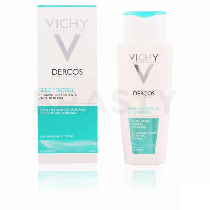 Vichy dercos oil control advanced action shampoo sampon de curatare pentru un scalp seboreic 200 ml