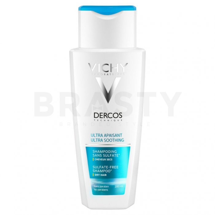 Vichy dercos ultra soothing sulfate-free shampoo dry hair sampon fără sulfati pentru păr foarte uscat si sensibil 200 ml