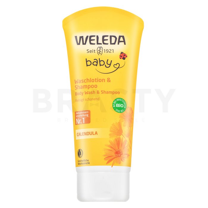 Weleda baby calendula body wash   shampoo șampon și gel de duș 2 în 1 pentru copii 200 ml