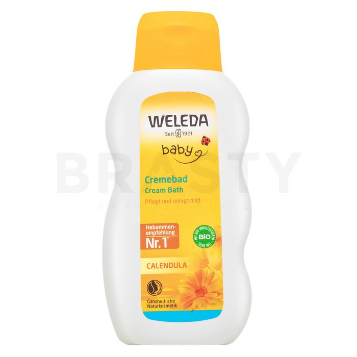 Weleda baby calendula cream bath dus relaxant si gel de baie cu uleiuri esentiale pentru copii 200 ml