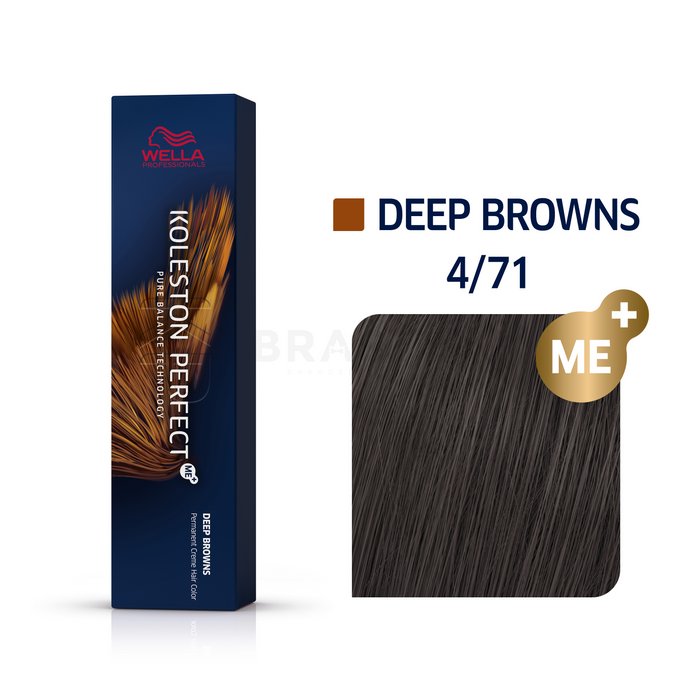 Wella professionals koleston perfect me+ deep browns vopsea profesională permanentă pentru păr 4/71 60 ml