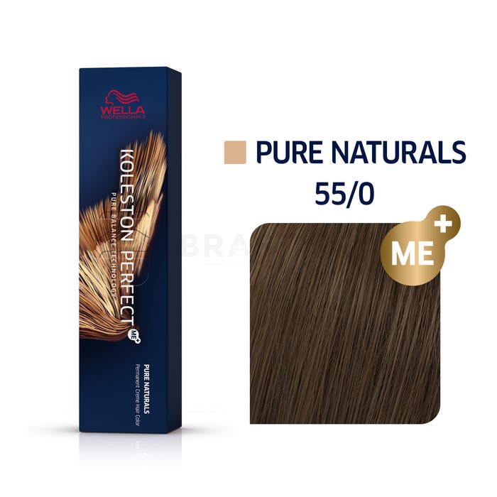 Wella professionals koleston perfect me+ pure naturals vopsea profesională permanentă pentru păr 55/0 60 ml