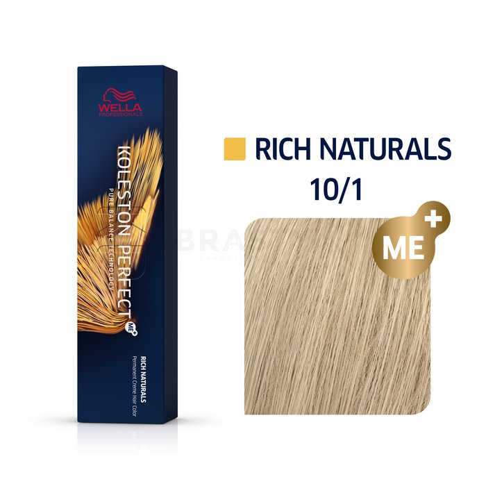 Wella professionals koleston perfect me+ rich naturals vopsea profesională permanentă pentru păr 10/1 60 ml
