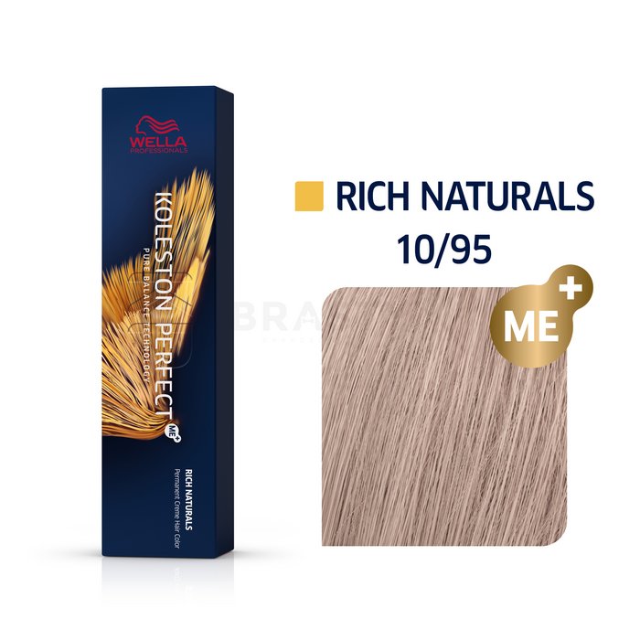 Wella professionals koleston perfect me+ rich naturals vopsea profesională permanentă pentru păr 10/95 60 ml