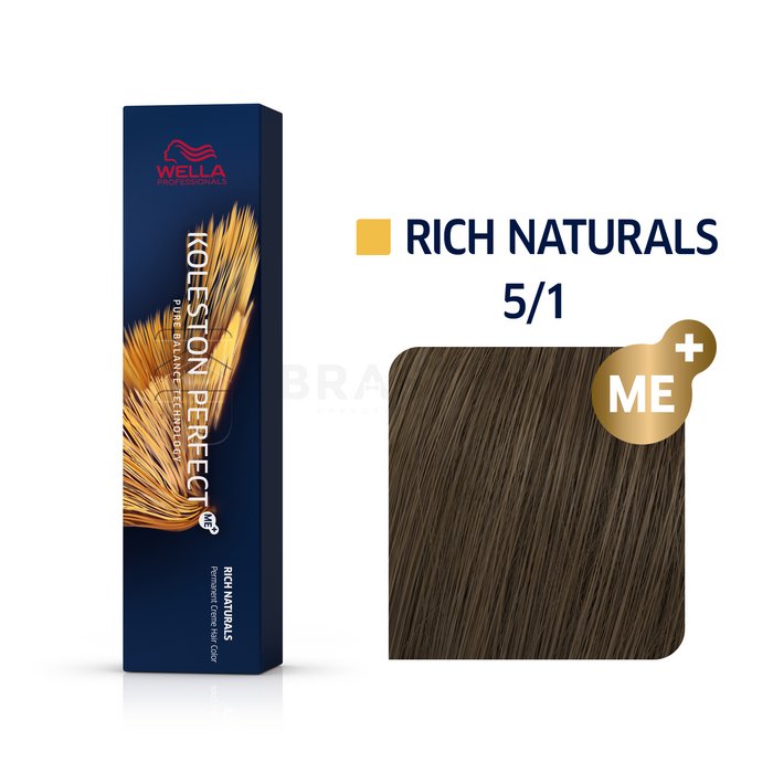 Wella professionals koleston perfect me+ rich naturals vopsea profesională permanentă pentru păr 5/1 60 ml