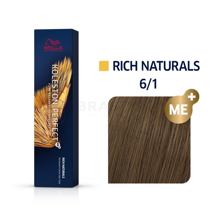 Wella professionals koleston perfect me+ rich naturals vopsea profesională permanentă pentru păr 6/1 60 ml