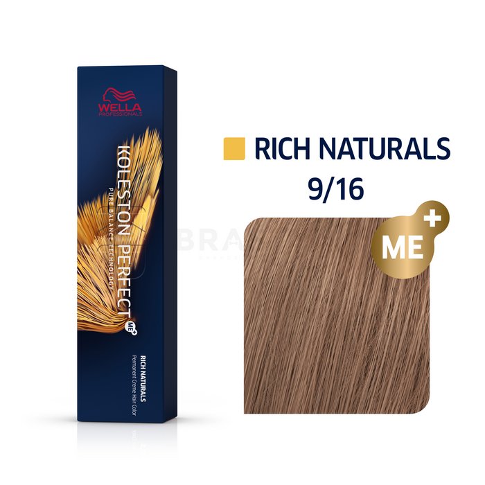 Wella professionals koleston perfect me+ rich naturals vopsea profesională permanentă pentru păr 9/16 60 ml
