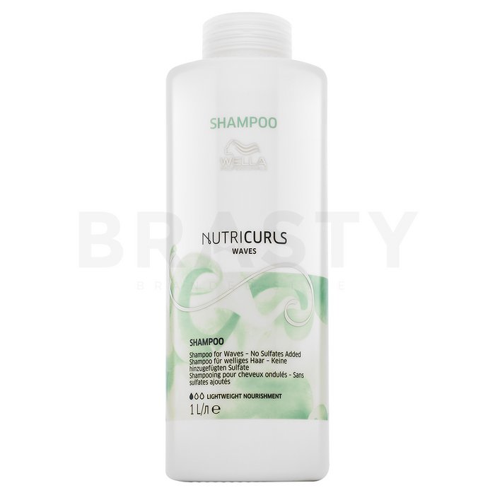 Wella professionals nutricurls waves micellar shampoo sampon de curatare pentru păr ondulat 1000 ml