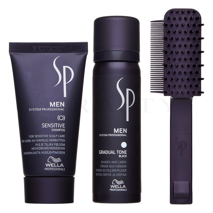 Wella professionals sp men gradual tone black set pentru restaurarea culorii naturale a parului