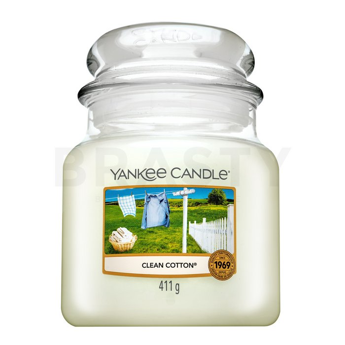 Yankee Candle Clean Cotton lumânare parfumată 411 g brasty.ro imagine noua