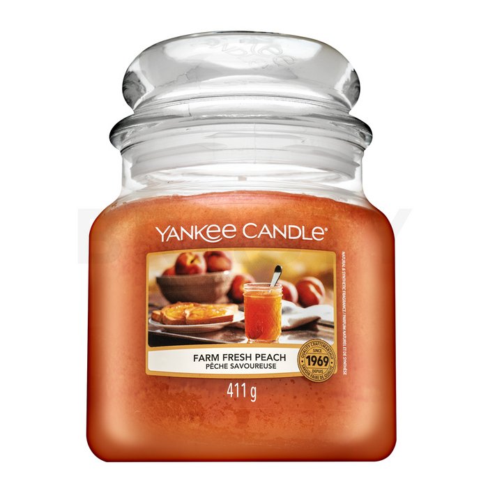 Yankee Candle Farm Fresh Peach lumânare parfumată 411 g brasty.ro imagine noua